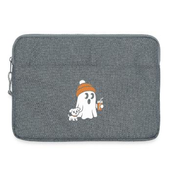 Kuscheliger Geist mit Mütze - Laptoptasche 15" - Grau meliert - Vorne