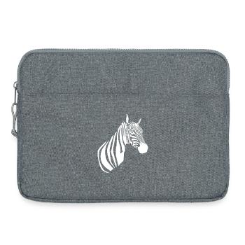 Zebra T-shirt - Laptop bag 15" - heather grey - Front