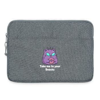 Mignon Donut Cat Snack Séducteur - Sacoche pour ordinateur portable 15 pouces - gris chiné - Devant