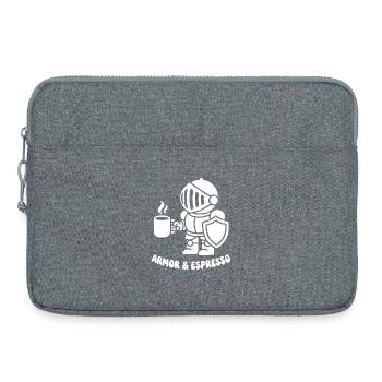 Ritter Rüstung Espresso Motiv - Laptoptasche 15" - Grau meliert - Vorne