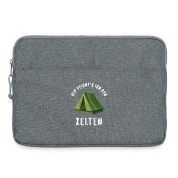 Mir reicht's ich geh ZELTEN Outdoor Lustig Campen - Laptoptasche 15" - Grau meliert - Vorne