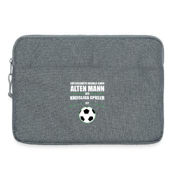 Vieil Homme - Joueur de Kreisliga | Vintage rétro - Sacoche pour ordinateur portable 15 pouces - gris chiné - Devant