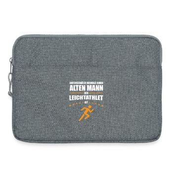Cadeau Vieil Homme - Athlète | Vintage rétro - Sacoche pour ordinateur portable 15 pouces - gris chiné - Devant