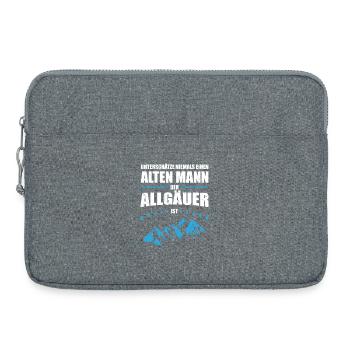 Cadeau Vieil Homme - Allgäuer | Vintage rétro - Sacoche pour ordinateur portable 15 pouces - gris chiné - Devant