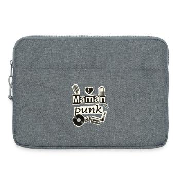 Mère Rockeuse Rock Humour Maman Punk - Sacoche pour ordinateur portable 15 pouces - gris chiné - Devant