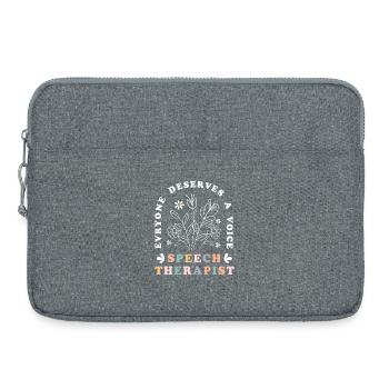 Speech therapist, speech therapist, speech therapy - Laptop bag 15" - heather grey - Front