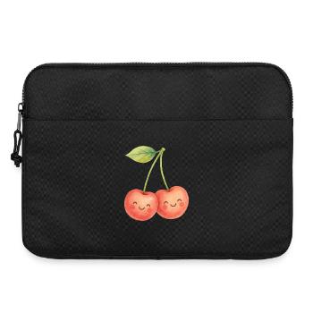 Couple de cerises câlins Cerises Amour d’été - Sacoche pour ordinateur portable 15 pouces - noir - Devant
