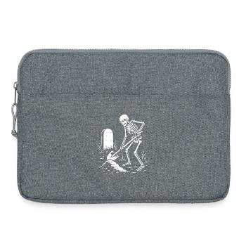 Fouilles de squelettes dans un cimetière - Sacoche pour ordinateur portable 15 pouces - gris chiné - Devant