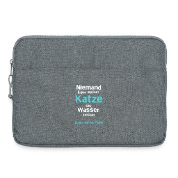 Zone d’eau des chats - Sacoche pour ordinateur portable 15 pouces - gris chiné - Devant