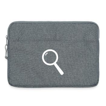 Recherche d’icônes de loupe Vecteur minimaliste - Sacoche pour ordinateur portable 15 pouces - gris chiné - Devant