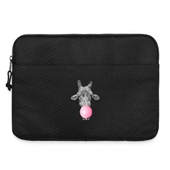 Chewing-gum girafe - Animal drôle moderne - Sacoche pour ordinateur portable 15 pouces - noir - Devant