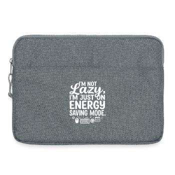 Energiesparmodus Humor Typografie - Laptoptasche 15" - Grau meliert - Vorne