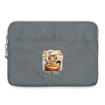 Ramen Cat - Laptop bag 15" - heather grey - Front