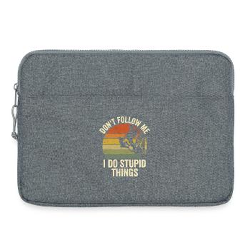 Grimpeur rétro ne me suis pas - Sacoche pour ordinateur portable 15 pouces - gris chiné - Devant