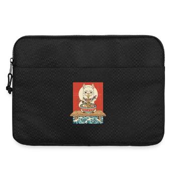 Nouilles ramen au lama Kawaii - Sacoche pour ordinateur portable 15 pouces - noir - Devant