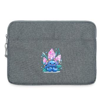 Kawaii Crystal Berry with Gemstone Flowers - Laptop bag 15" - heather grey - Front