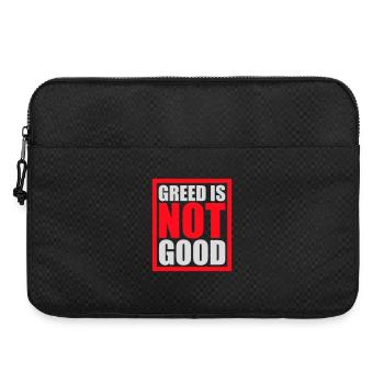 Greed Is Not Good Anti-Capitalism Statement Protest - Laptop bag 15" - black - Front