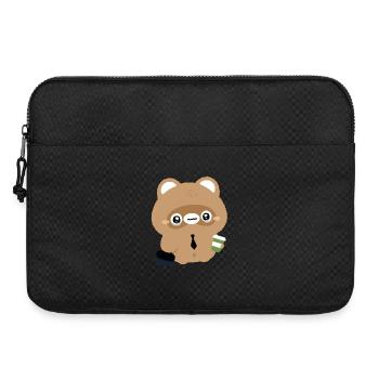 Tired Beaver - Laptop bag 15" - black - Front