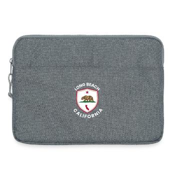 Long Beach, Californie - Sacoche pour ordinateur portable 15 pouces - gris chiné - Devant