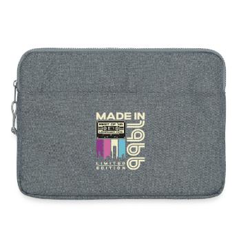 1966 geboren Jahrgang Vintage Geburtstag Geschenk - Laptoptasche 15" - Grau meliert - Vorne