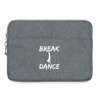 Breakdance Silhouette Motiv - Laptoptasche 15" - Grau meliert - Vorne