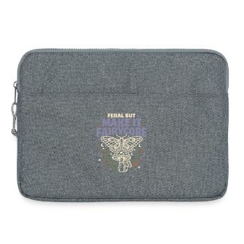 Don de Fée Forêt de Fées Champignons du Fairycore - Sacoche pour ordinateur portable 15 pouces - gris chiné - Devant