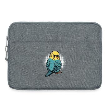 Wellensittich Wellensittichbesitzer Wellensittiche - Laptoptasche 15" - Grau meliert - Vorne