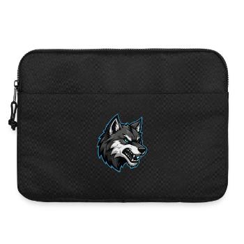 Wolfskopf im Frostlicht - Laptoptasche 15" - Schwarz - Vorne