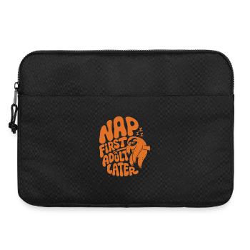 Nap First Adult Later Faultier - Laptoptasche 15" - Schwarz - Vorne
