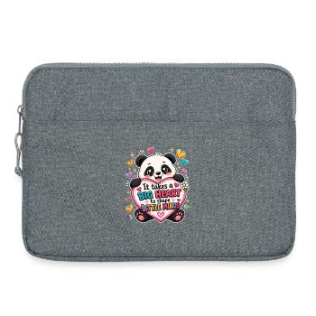 Big Heart, Little Minds - Formatrice d’enseignants Panda - Sacoche pour ordinateur portable 15 pouces - gris chiné - Devant