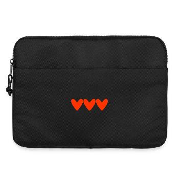 Cœurs Empilés en Style Illustration Rouge - Sacoche pour ordinateur portable 15 pouces - noir - Devant