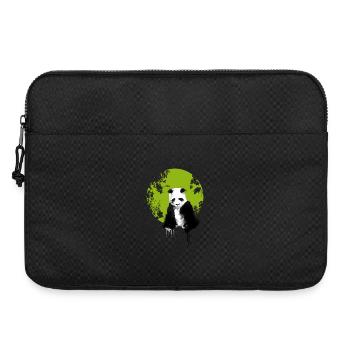 panda world, earth, watercolor, painting color extend u - Laptop bag 15" - black - Front