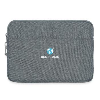 dont panic Earth planet hitchhiker's galaxy climate wall - Laptop bag 15" - heather grey - Front