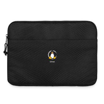 Ordinateur penguin nerd geek programmeur administrateur - Sacoche pour ordinateur portable 15 pouces - noir - Devant
