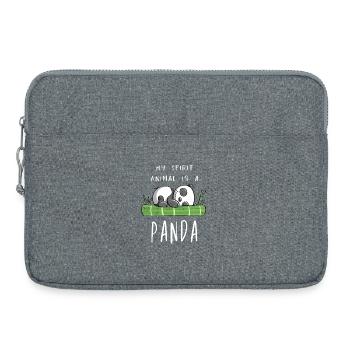 My Spirit Animal Is A Panda - Panda Bear - Comic - Laptop bag 15" - heather grey - Front