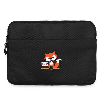 Kindermotiv: schlauer Fuchs rechnet - Laptoptasche 15" - Schwarz - Vorne