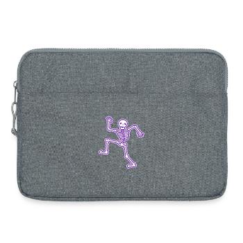 Motifs pour enfants dansant des os de chemise pour enfants squelette - Sacoche pour ordinateur portable 15 pouces - gris chiné - Devant