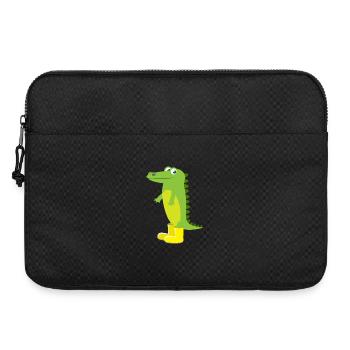 Enfant motif animal chemise vert crocodile idée cadeau - Sacoche pour ordinateur portable 15 pouces - noir - Devant