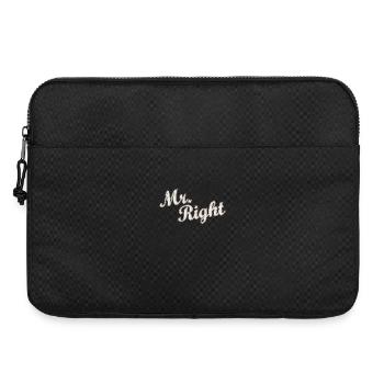 Mr Right Paarshirt / Partnershirt Gift Idea - Laptop bag 15" - black - Front