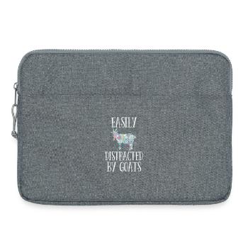 Leicht von Ziegen abgelenkt - Laptoptasche 15" - Grau meliert - Vorne