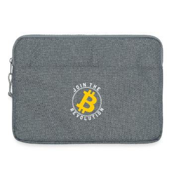 Le Signe de la Révolution Bitcoin - Sacoche pour ordinateur portable 15 pouces - gris chiné - Devant