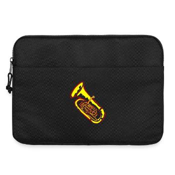 Musique de tuba aux couleurs néon - Sacoche pour ordinateur portable 15 pouces - noir - Devant