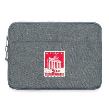 Helft Berlin Briefmarke 20 + 10 Rot 1948 - Laptoptasche 15" - Grau meliert - Vorne