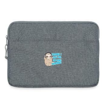 Cadeau paresseux - Sacoche pour ordinateur portable 15 pouces - gris chiné - Devant