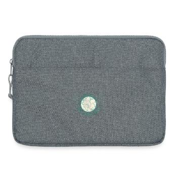 Globe terrestre avec slogan écologique - Sacoche pour ordinateur portable 15 pouces - gris chiné - Devant