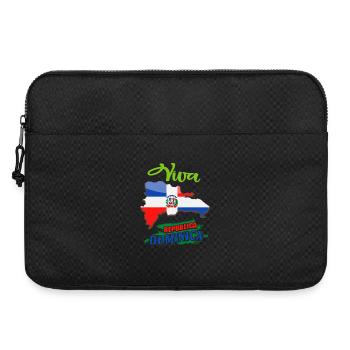 Conception du drapeau de la République dominicaine - Sacoche pour ordinateur portable 15 pouces - noir - Devant