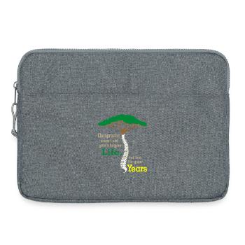 Motif d’arbre en croissance avec motif de tourbillon - Sacoche pour ordinateur portable 15 pouces - gris chiné - Devant