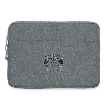 Weltbester Vater Spruch Design - Laptoptasche 15" - Grau meliert - Vorne