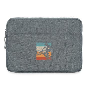 🚲 BMX / Bmx Bike / Vélo / Cadeau / Cyclist - Sacoche pour ordinateur portable 15 pouces - gris chiné - Devant
