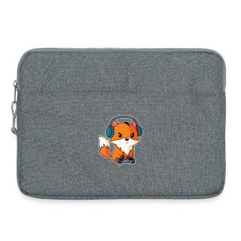 Gaming Fuchs - Spieler Fuchs - Laptoptasche 15" - Grau meliert - Vorne
